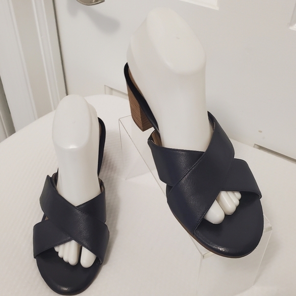 EC Vionic Lorne Black Leather Crisscross Sandals Size 10, Business, Clas… - Picture 2 of 15